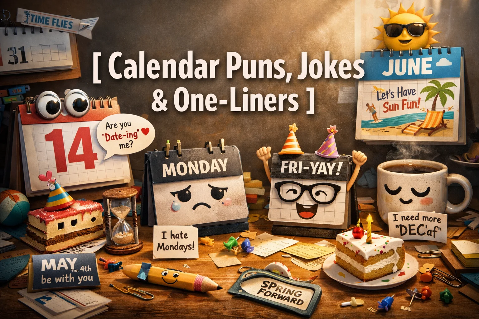 Calendar Puns, Jokes & One-Liners
