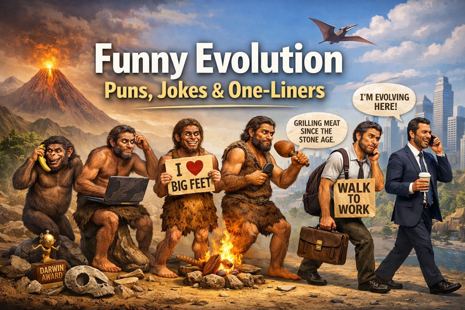 Funny Evolution Puns, Jokes & One-Liners