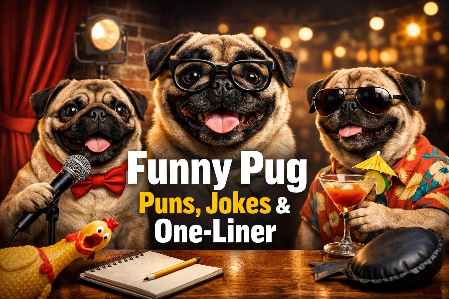Funny Pug Puns, Jokes & One-Liner