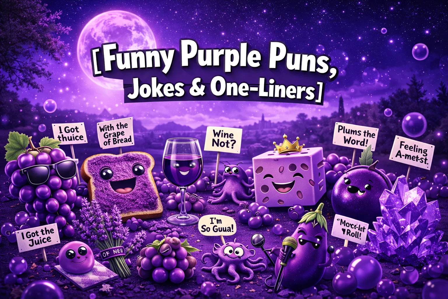 Funny Purple Puns, Jokes & One-Liners