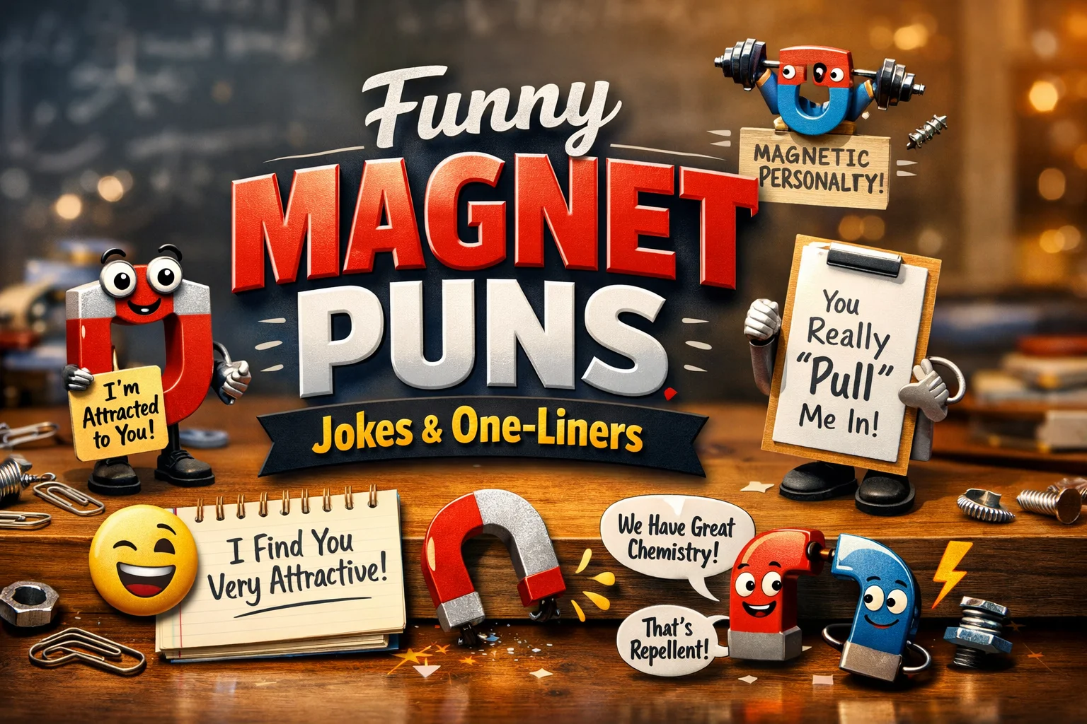 Funny Magnet Puns, Jokes & One-Liners