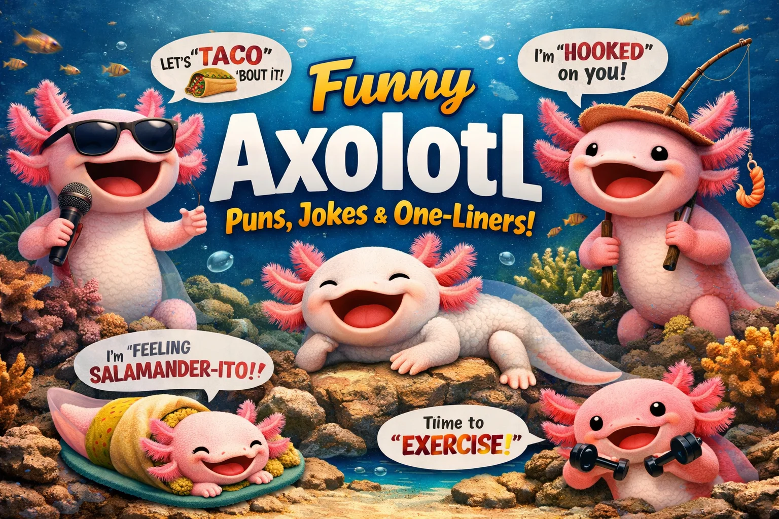Funny Axolotl Puns, Jokes & One-Liners