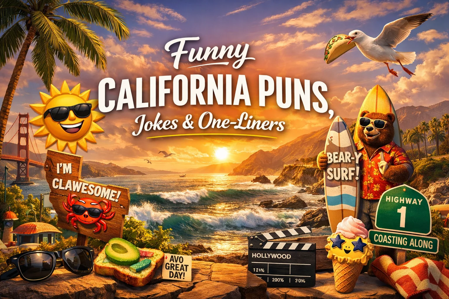 Funny California Puns, Jokes & One-Liners