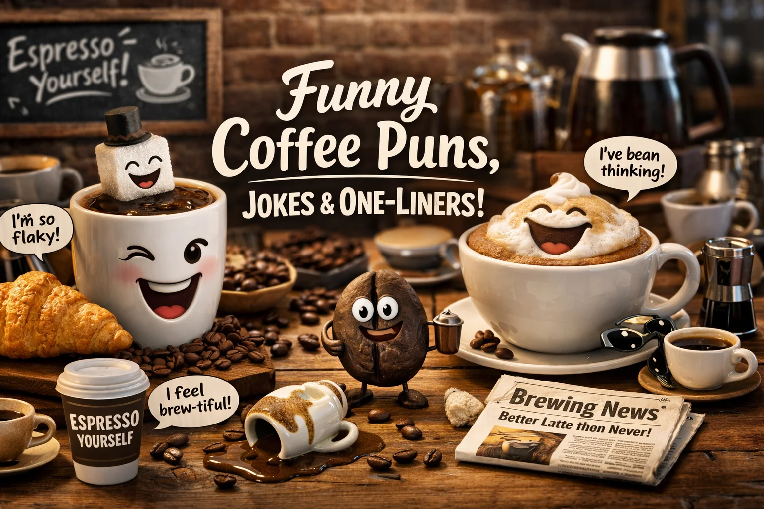 Funny Coffee Puns, Jokes & One-Liners