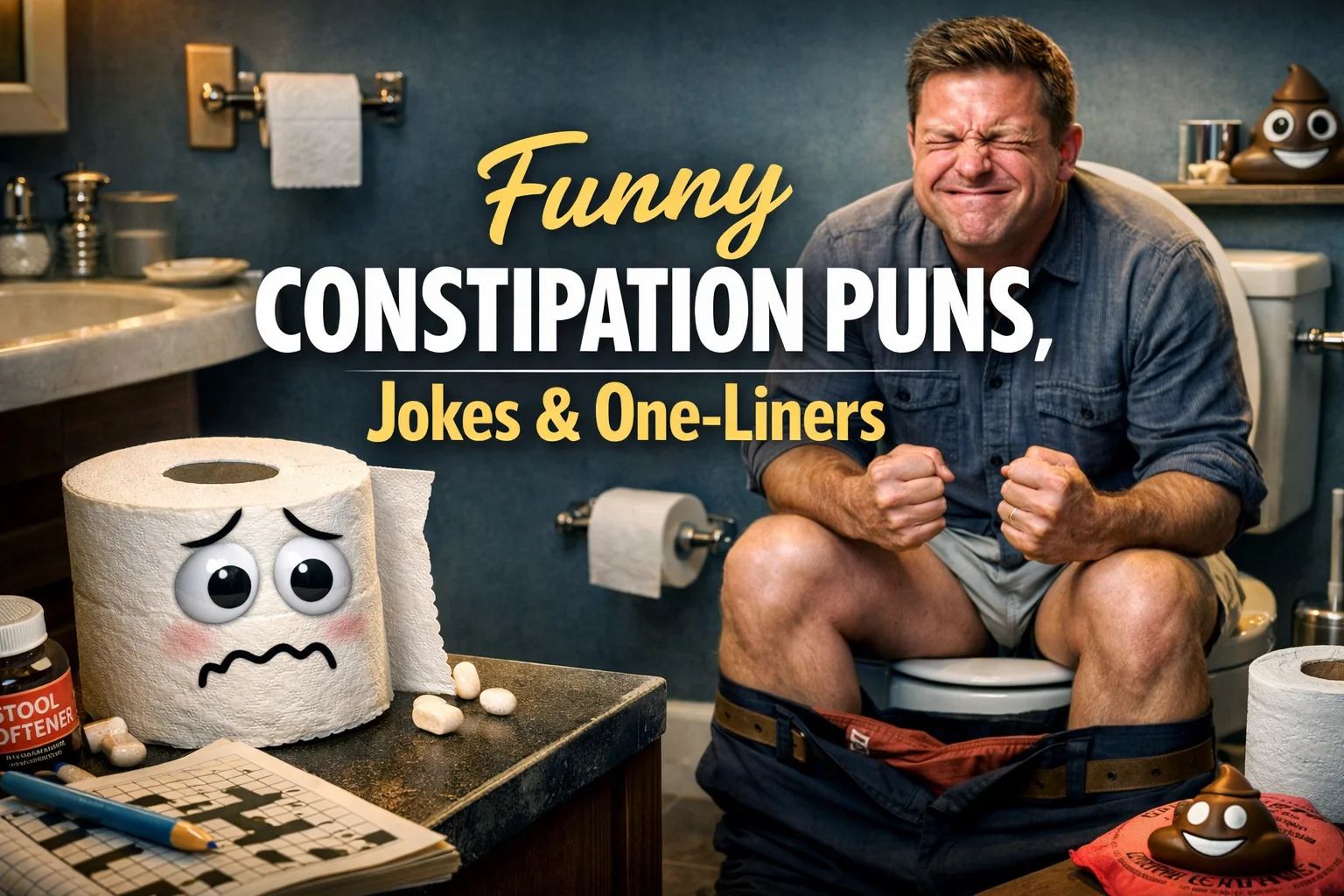 Funny Constipation Puns, Jokes & One-Liners