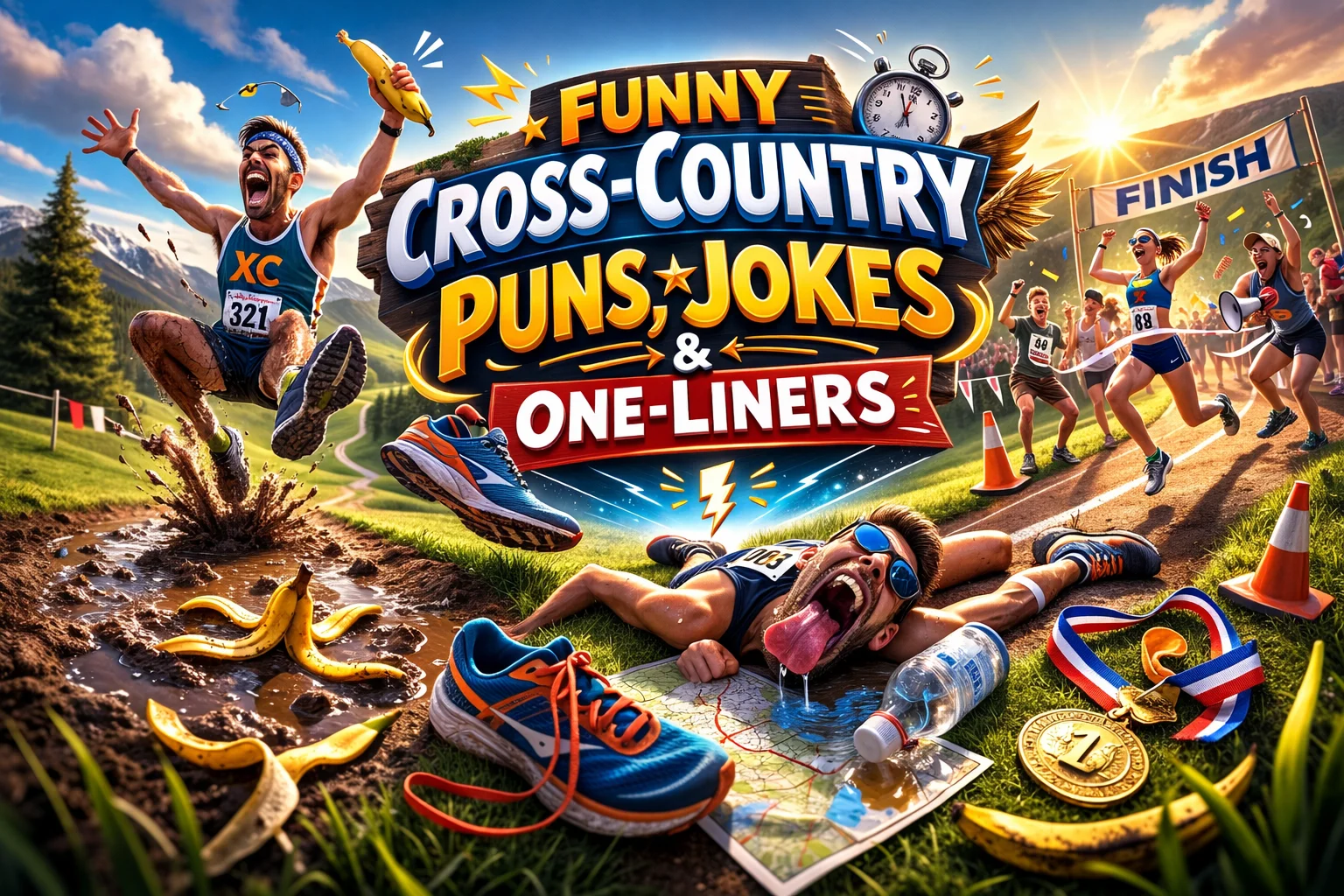 Funny Cross-Country Puns, Jokes & One-Liners