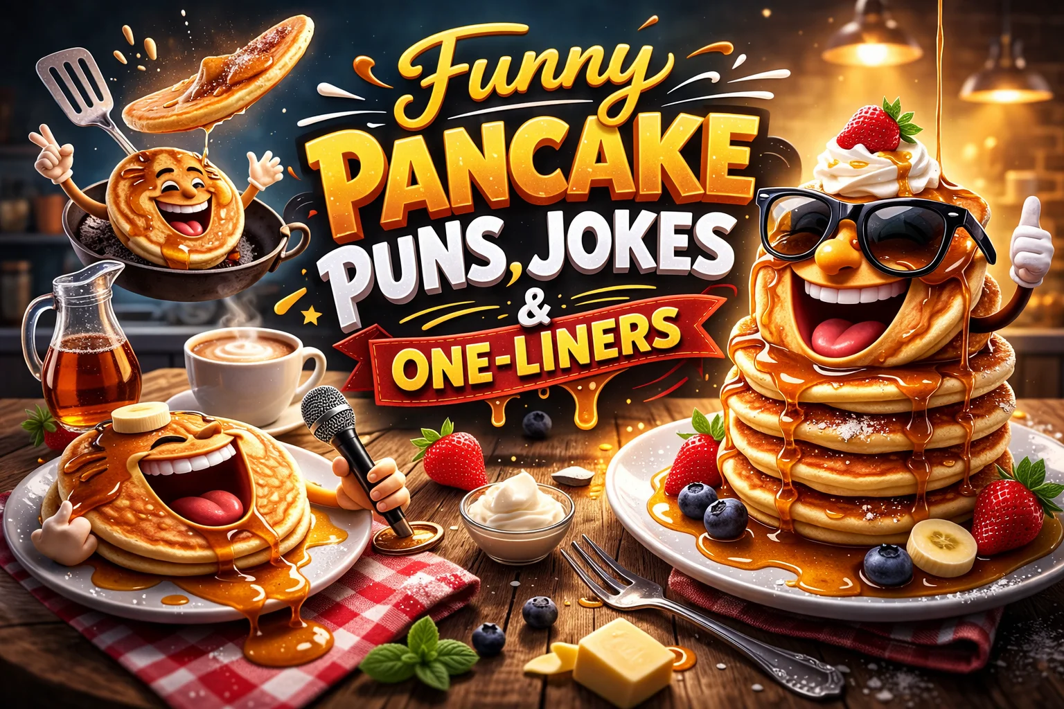 Funny Pancake Puns, Jokes & One-Liners