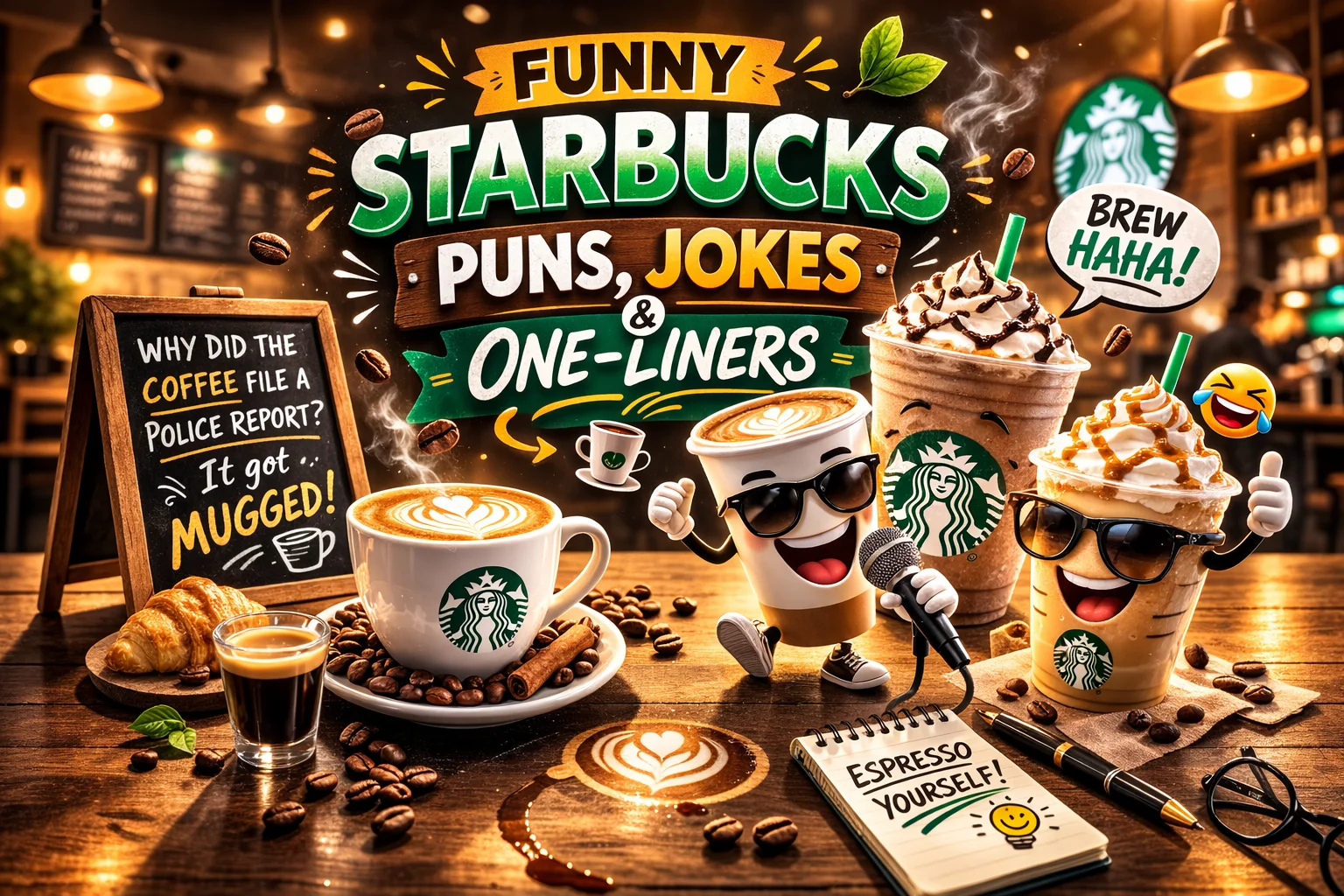 Funny Starbucks Puns, Jokes & One-Liners