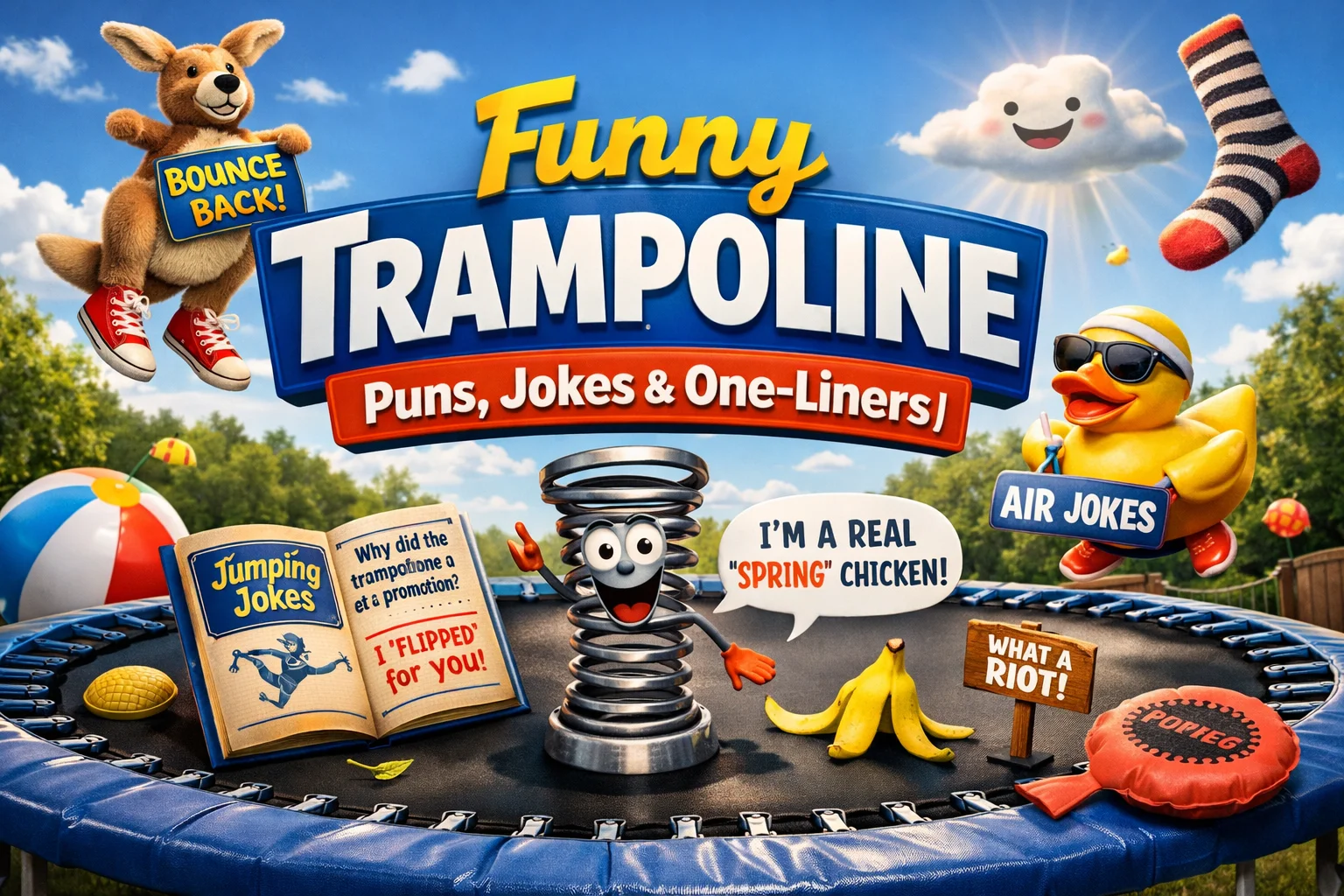 Funny Trampoline Puns, Jokes & One-Liners