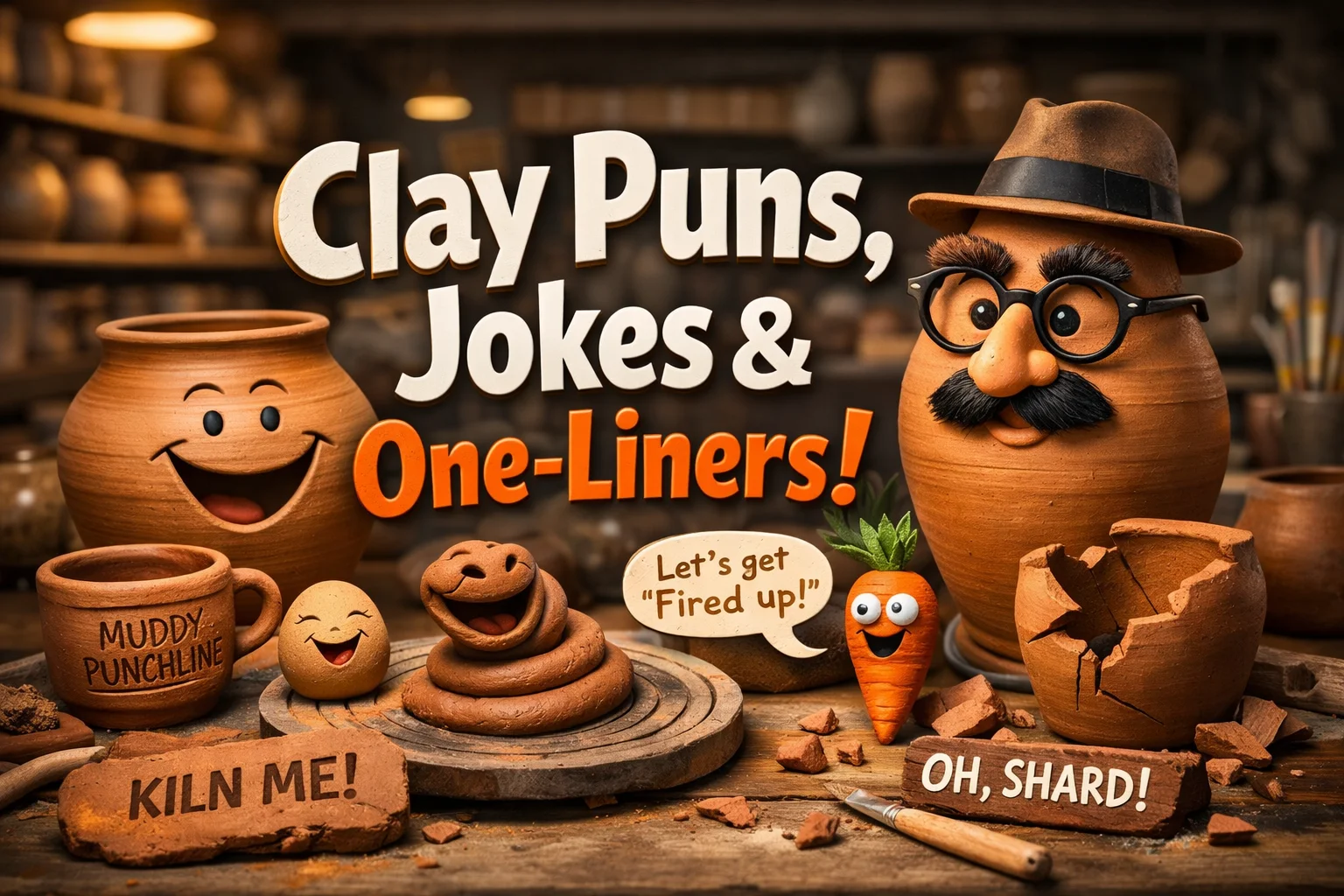 Clay Puns, Jokes & One-Liners