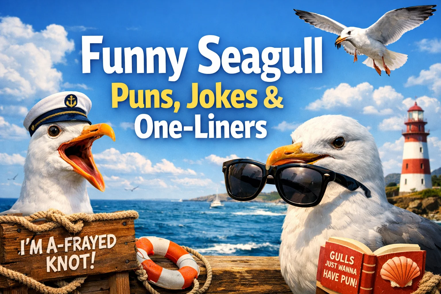 Funny Seagull Puns, Jokes & One-Liners