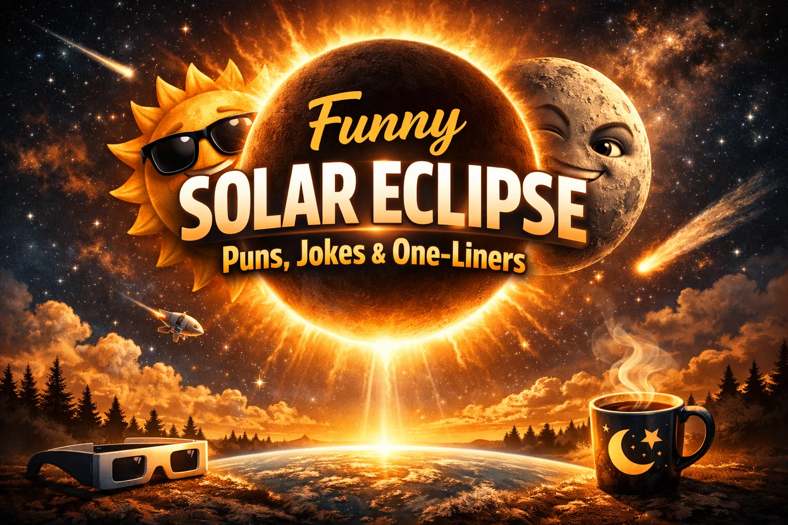 Funny Solar Eclipse Puns, Jokes & One-Liners
