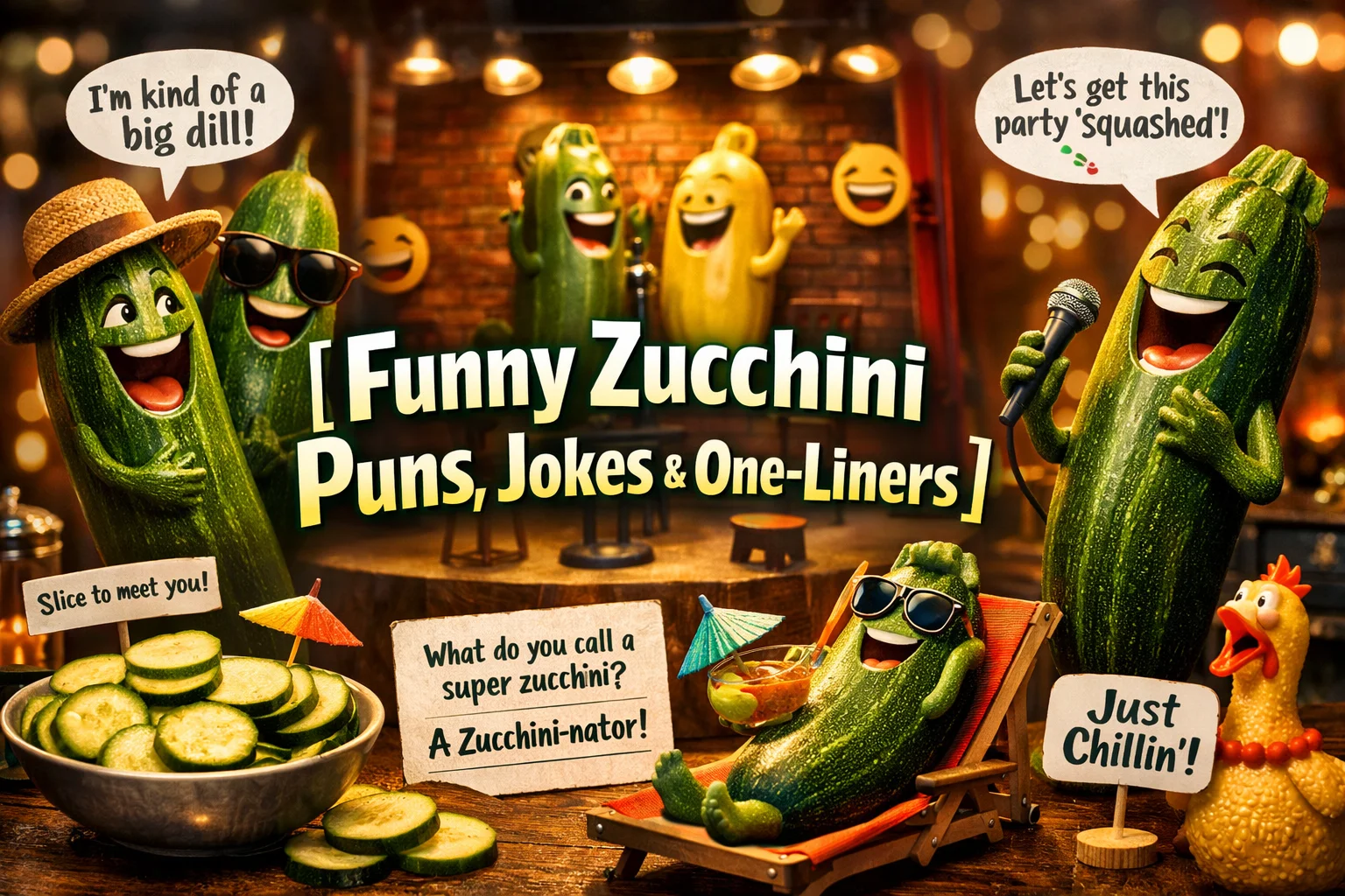 Funny Zucchini Puns, Jokes & One-Liners