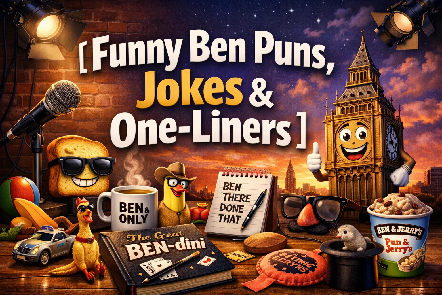 Funny Ben Puns, Jokes & One-Liners