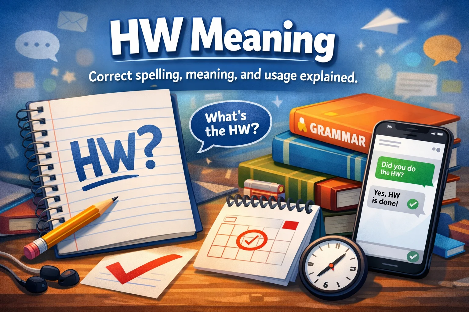 What Is HW Meaning in Text?