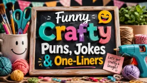 Funny Crafty Puns, Jokes & One-Liners