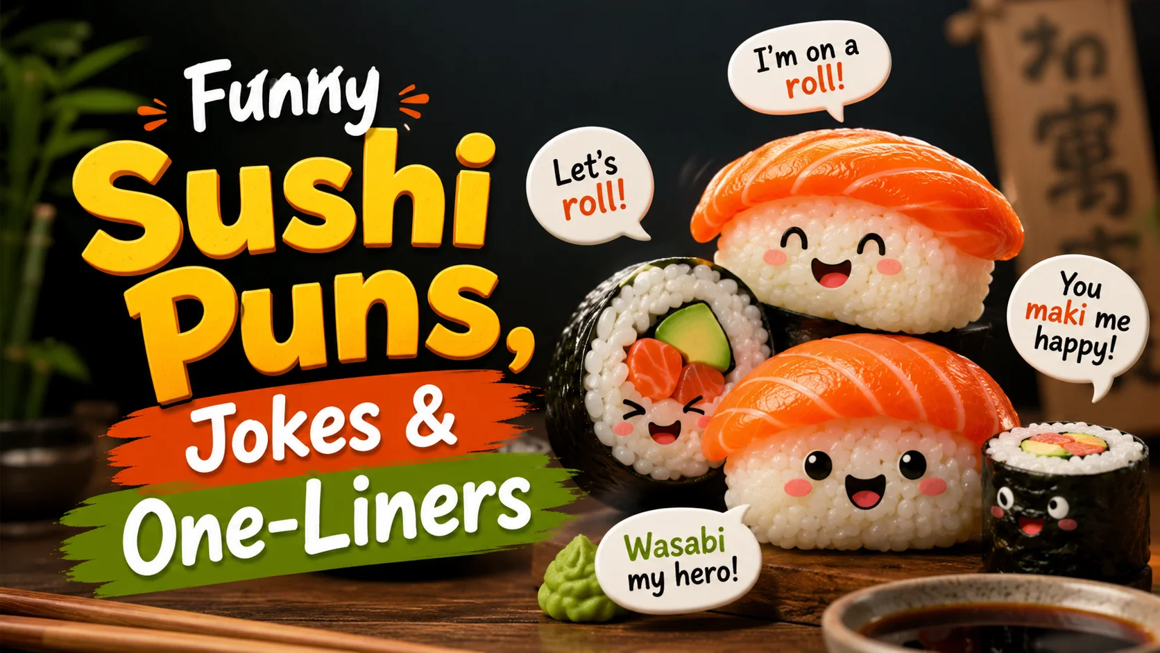 Funny Sushi Puns, Jokes & One-Liners
